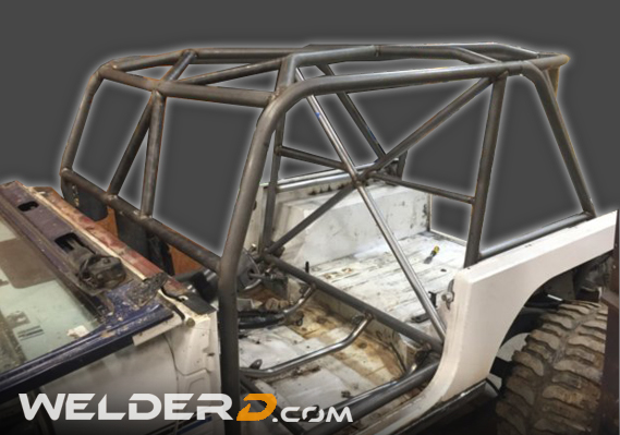 Roll cage outlet for jeep